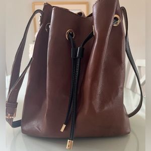 Steve Madden Brown Leather Crossbody Tote bag